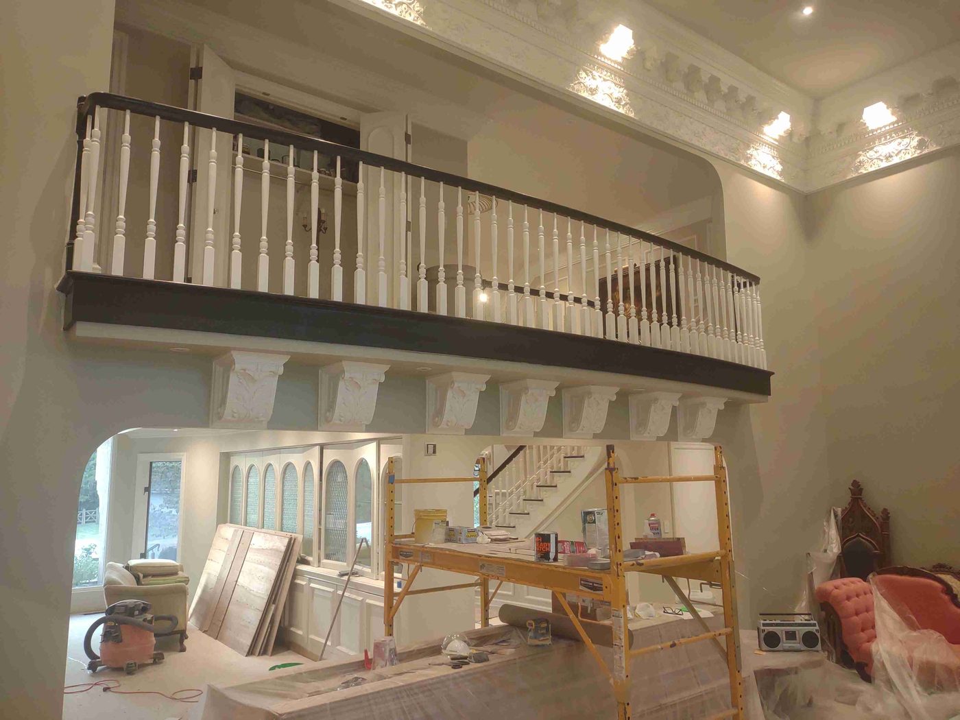Detailed crown molding and trim carpentry by Peppers Structural
